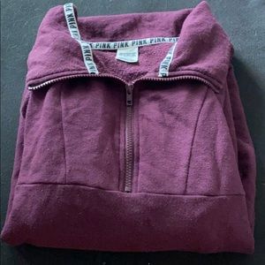 Pink quarter zip